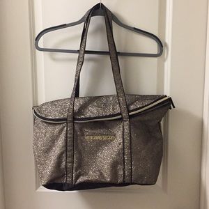 Gold glitter tote